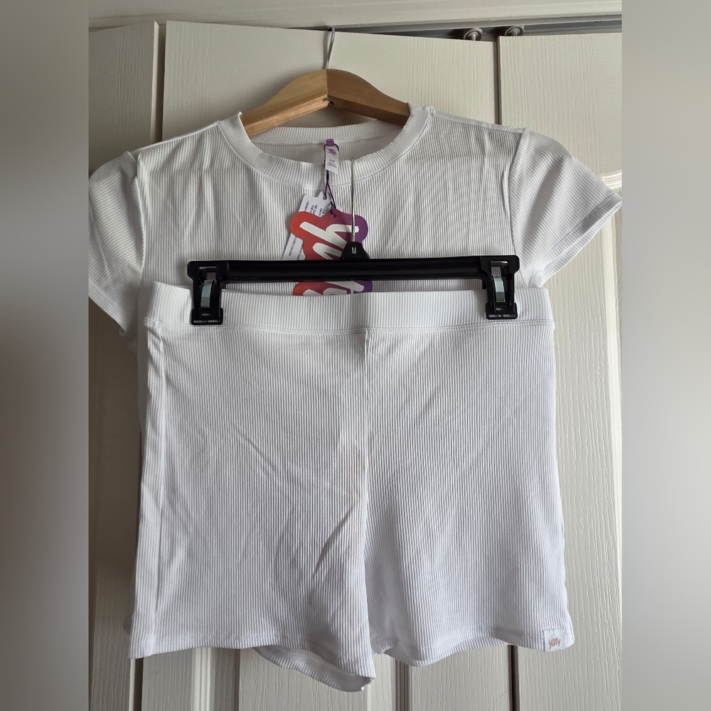 Yitty White Ribbed Shorts - Picture 6 of 8